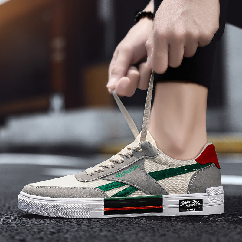 Zapatillas de lona de estilo coreano de moda para hombre