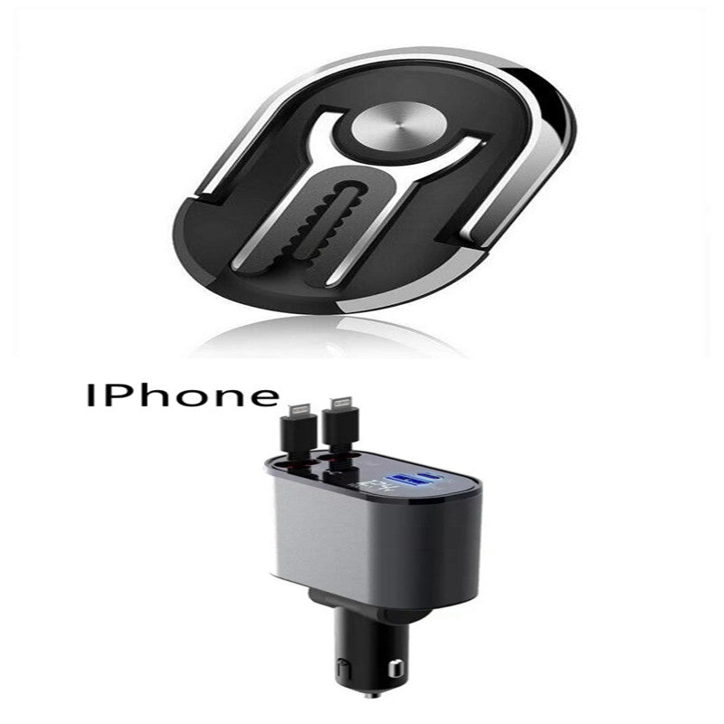 Soporte universal multiusos para teléfono móvil con agarre para la ventilación del coche, rotación, anillo para dedos
