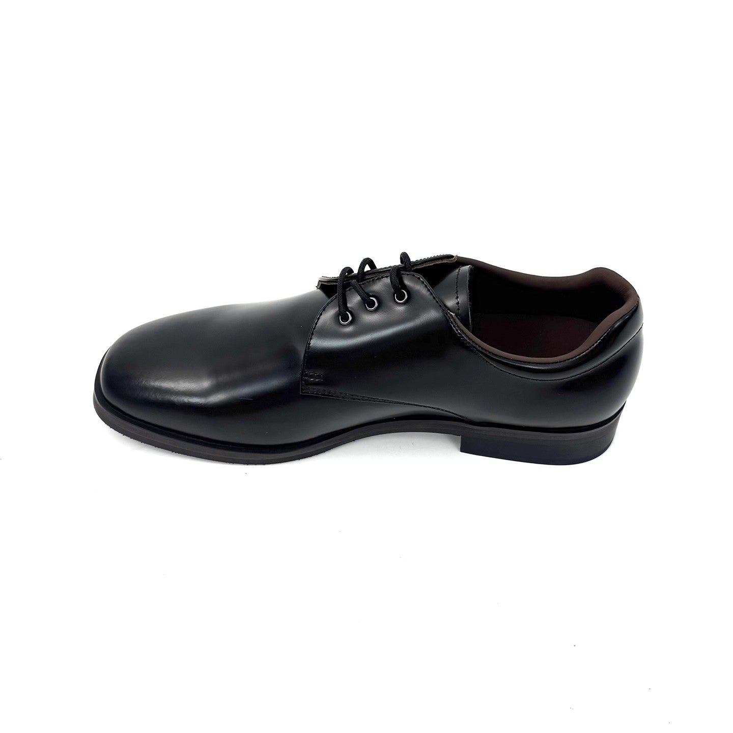 Zapatos de vestir de cuero con punta cuadrada estilo retro británico