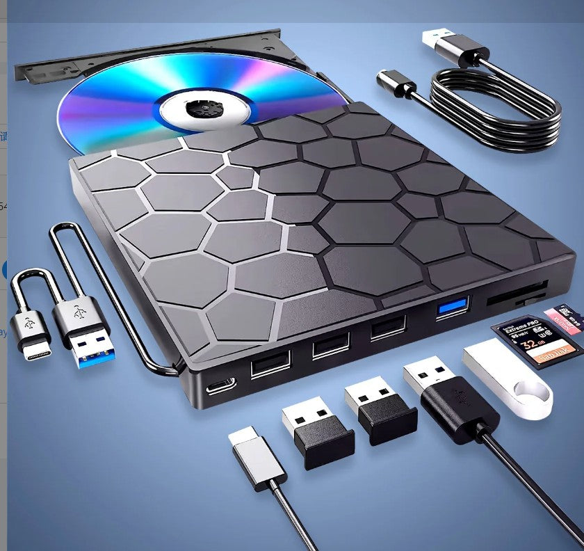 Controlador de CD externo multifuncional Grabador de CD