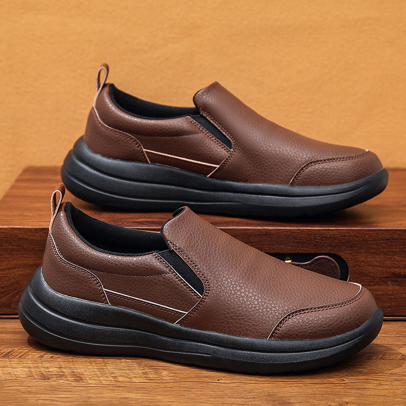 Zapatos casuales de cuero de lujo ligeros para hombre