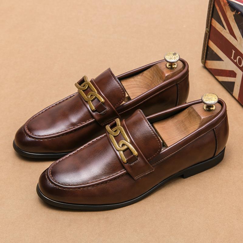 Zapatos de Cuero Casuales Formales de Negocios para Hombre Estilo Británico