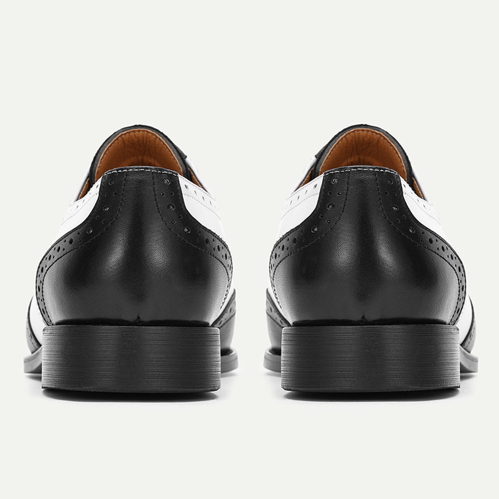 European And American Men's Brogues For Business And Casual Wear With Pointed Toes