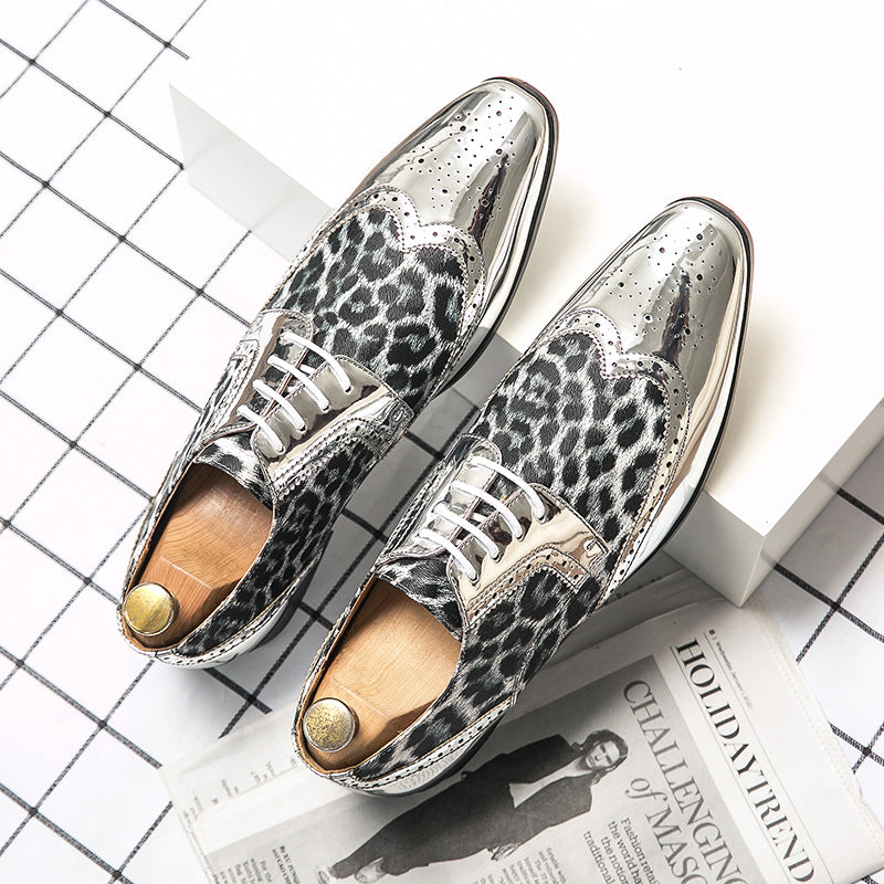 Zapatos de piel de hombre para negocios, ocio personal, estilo británico y puntera brillante