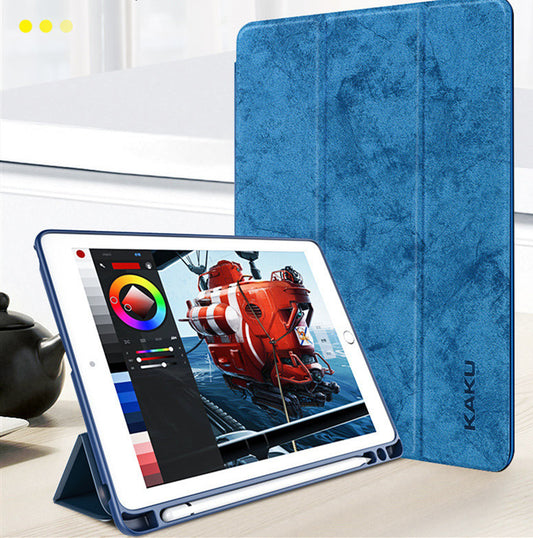 Funda de cuero para tableta con ranura para bolígrafo