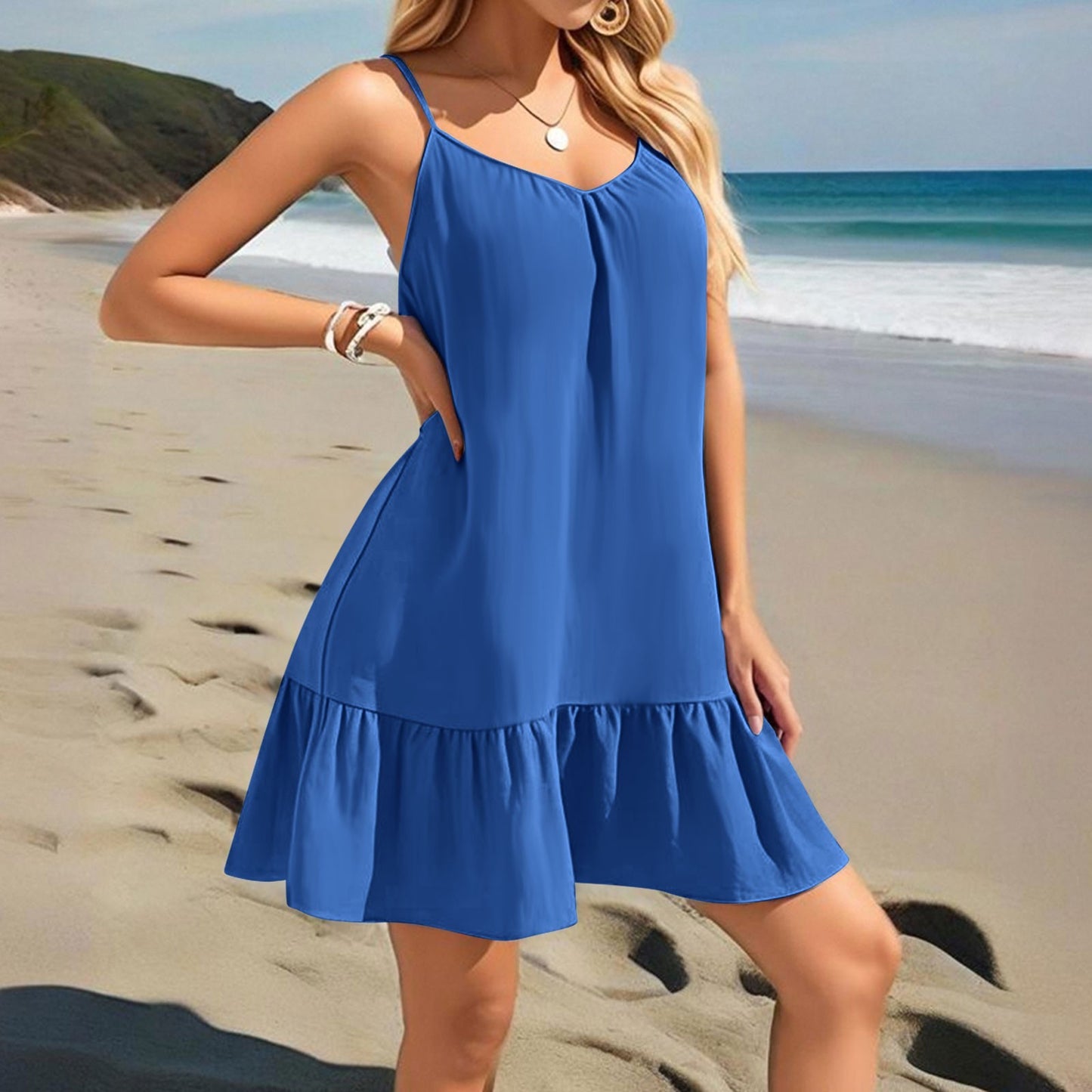 Strapless Solid-color Elegant Dress