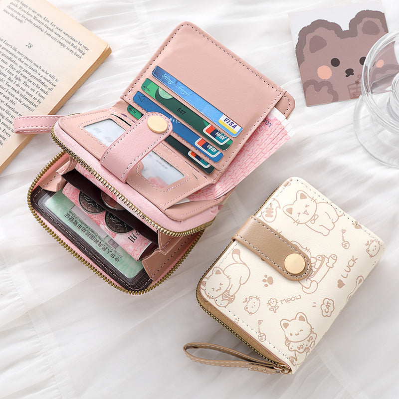 Cartera de mano para mujer estilo japonés, sencilla y linda