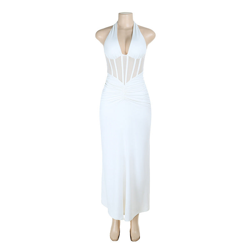 Elegante vestido de fiesta sin espalda de calidad