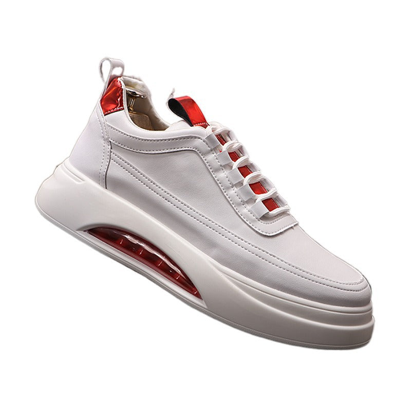 Zapatos casuales de hombre modernos con suela blanca gruesa