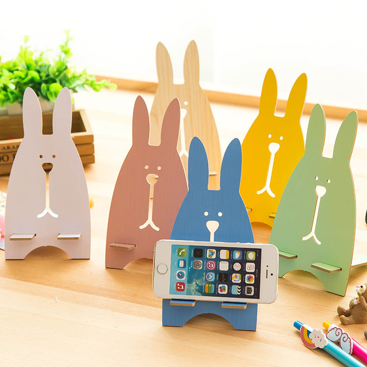 Soporte para teléfono móvil de conejo de dibujos animados lindo