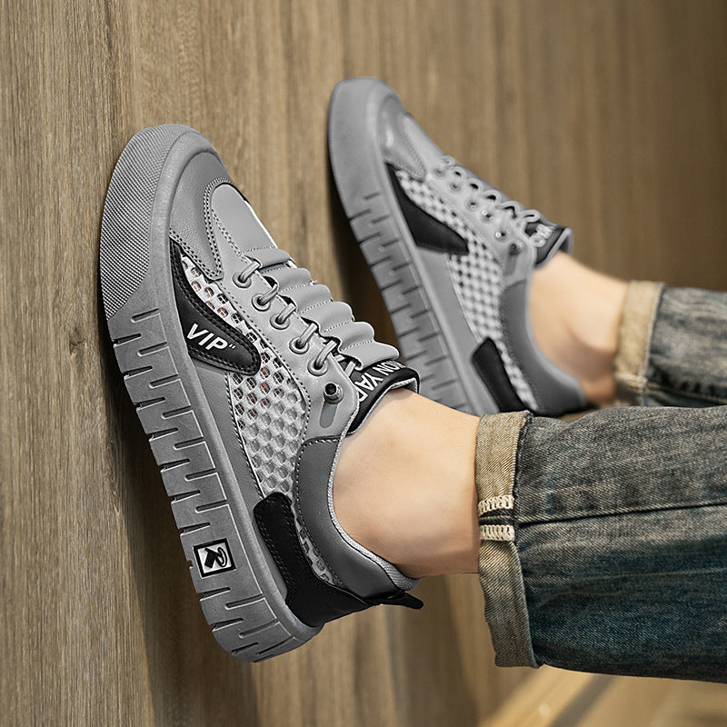 Zapatillas deportivas casual de hombre con paneles de malla transpirable