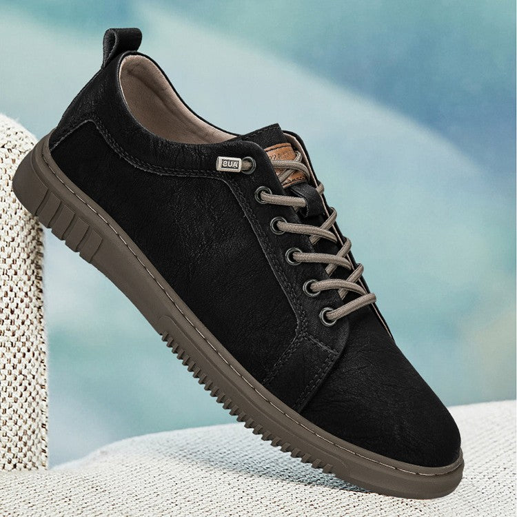 Zapatos planos casuales primavera-verano, de corte bajo con cordones