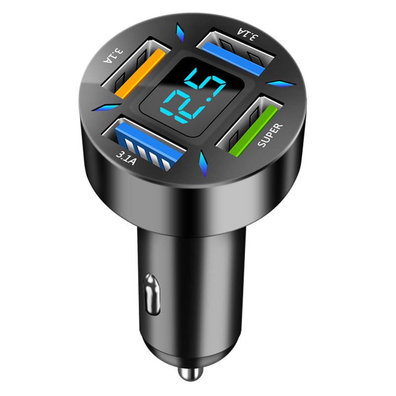 Enchufe de transferencia universal rápida Cargador de coche multifunción USB de 4 puertos