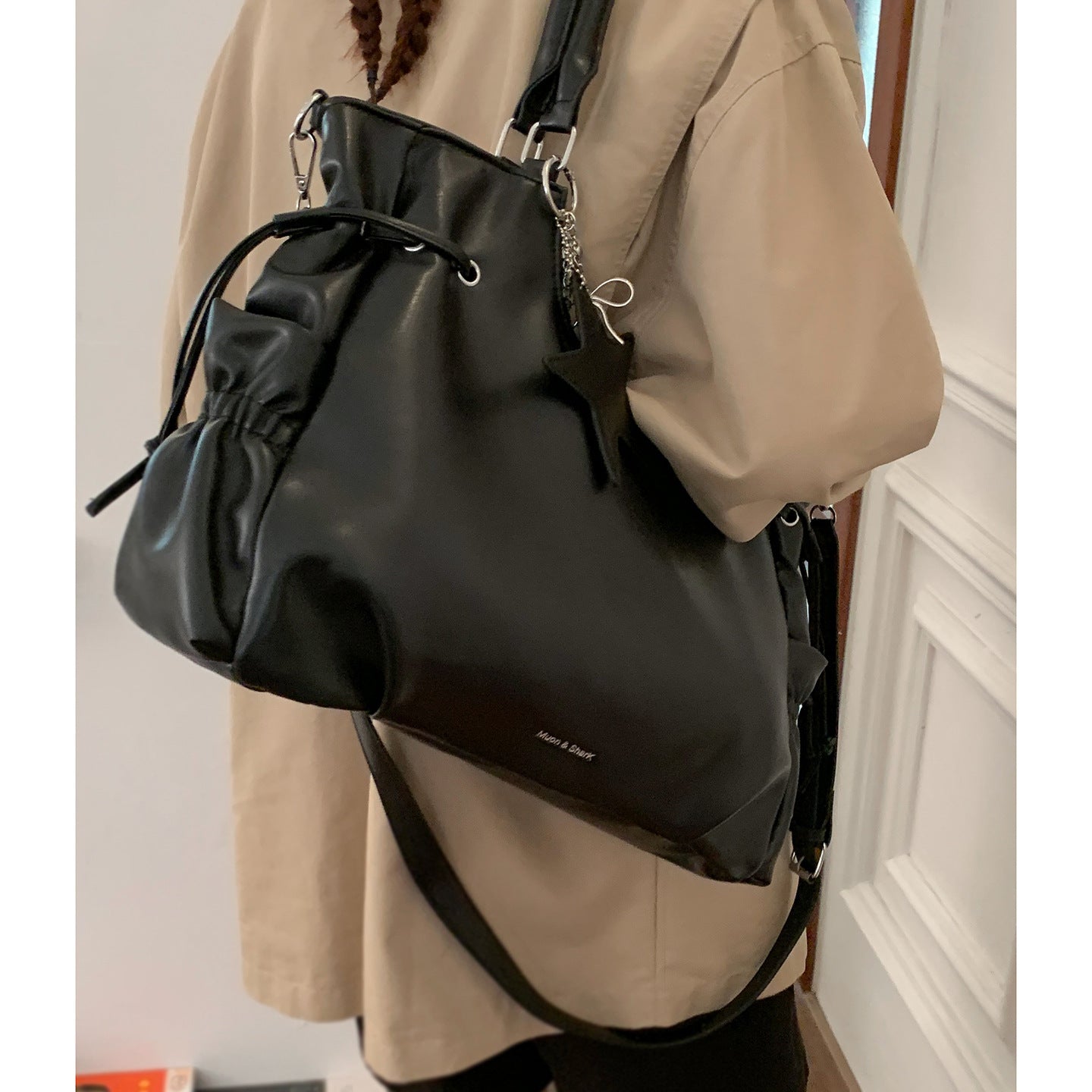 Vintage Biker-style High-capacity Underarm Bag For Women