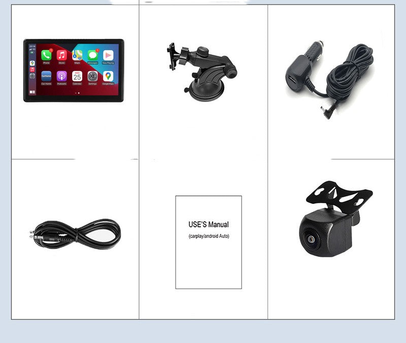 Pantalla inteligente portátil IPS para coche Proyección inalámbrica Carplay Android AUTO