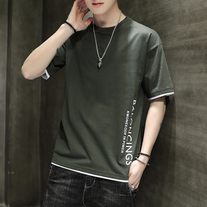 Men's Loose Casual All-Match Crew-Neck Short-Sleeve