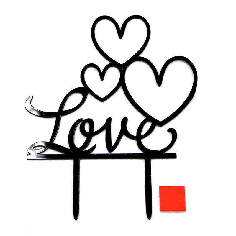 Decoración de pastel de acrílico "LOVE" para boda