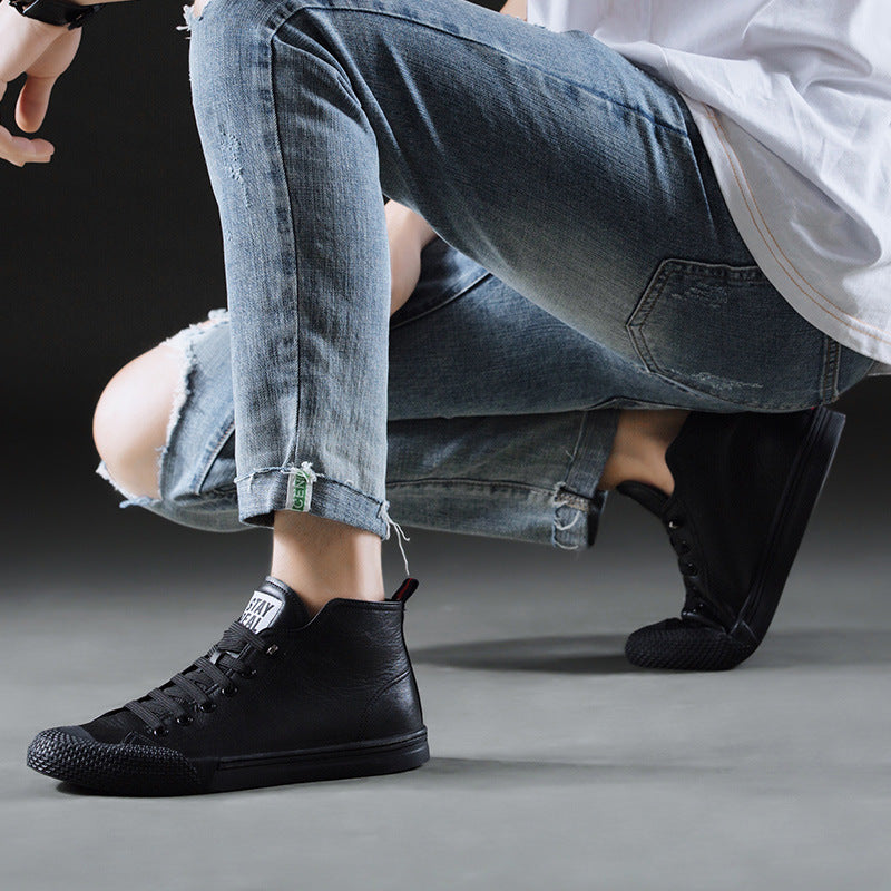 Zapatos de hombre de cuero genuino de vaca