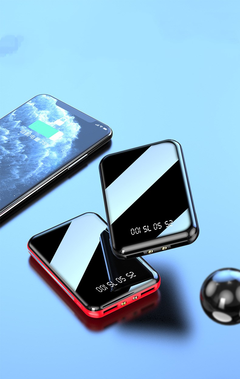 Batería externa de 20000 mAh con espejo de 3 secciones