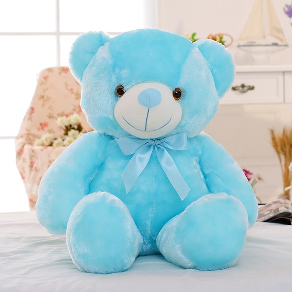 Oso de peluche LED luminoso creativo, animales de peluche, juguete de peluche colorido brillante, regalo de Navidad para niños, almohada