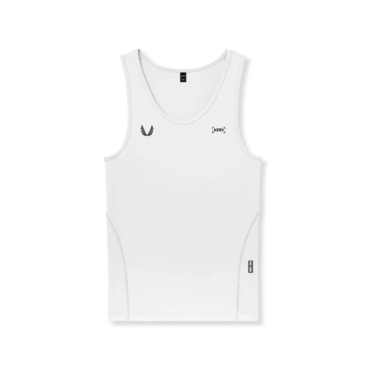 Camiseta sin mangas deportiva de secado rápido y alta elasticidad para hombre, de seda de leche, estilo americano de verano