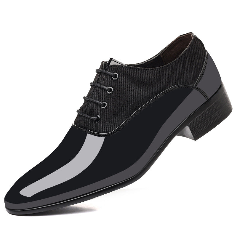 Zapatos de Suela Blanda con Superficie Brillante para Hombre