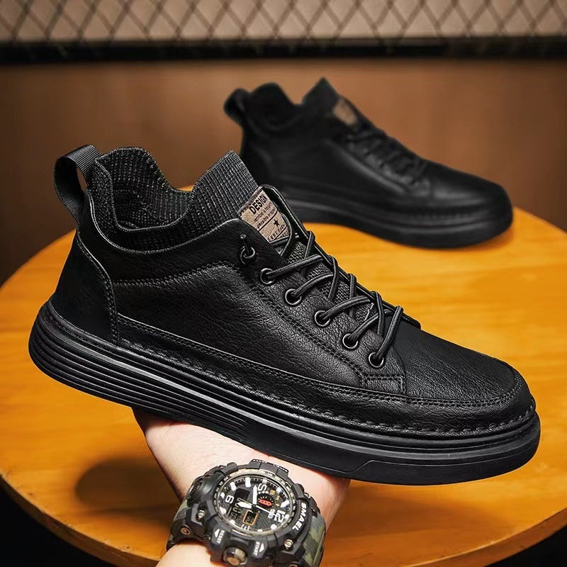 Zapatillas deportivas de hombre negras antideslizantes, resistentes al desgaste, ligeras y versátiles