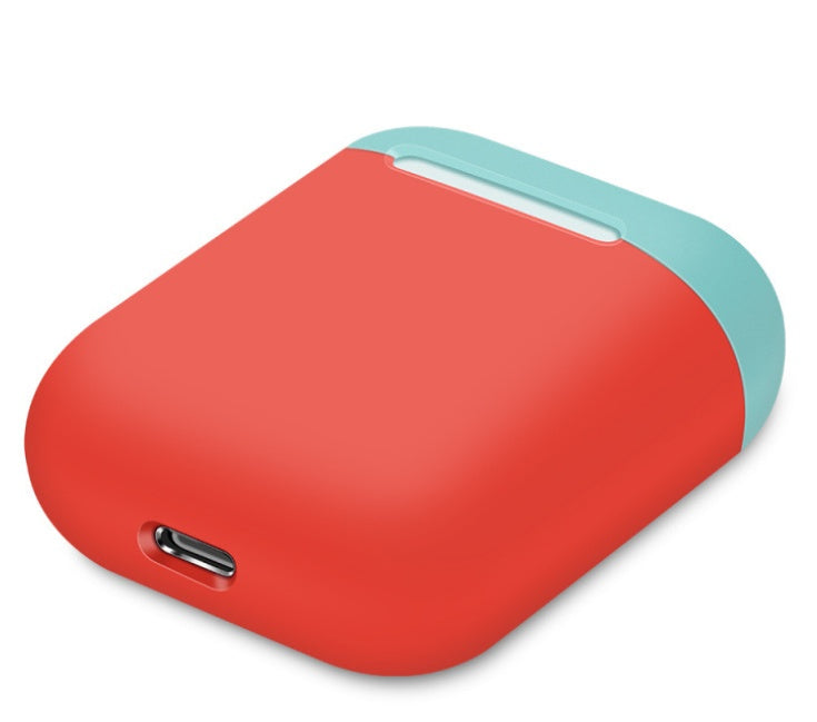 Compatible con Apple, funda protectora adecuada para la carcasa de protección de la caja de carga de auriculares inalámbricos Bluetooth, funda de silicona antiporatable