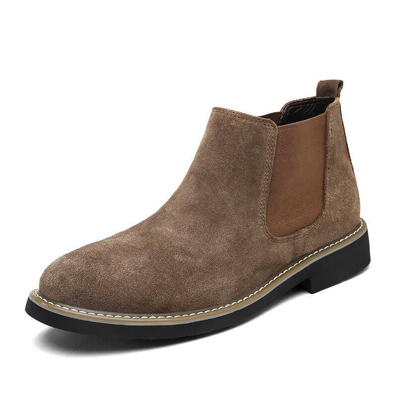 Botas Martin de hombre de corte medio, estilo coreano moderno, esmeriladas, para otoño e invierno