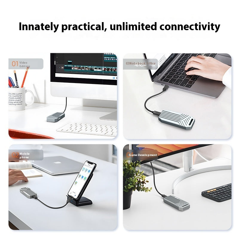 Lightning 4 Carcasa de aluminio externa de estado sólido con expansión M2 compatible con ordenador