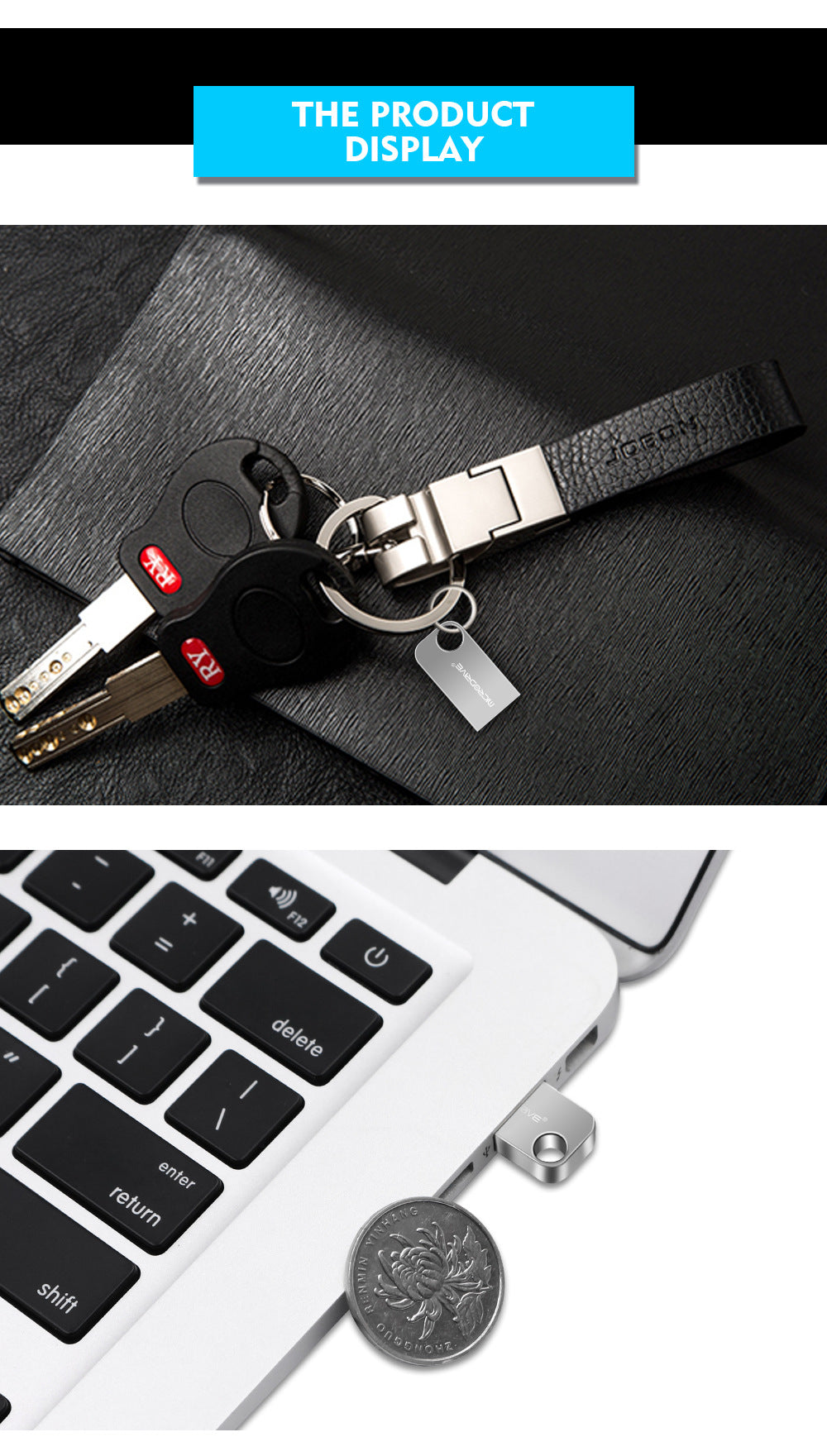 Disco USB mini de 16G para vehículos, gran capacidad de 64g