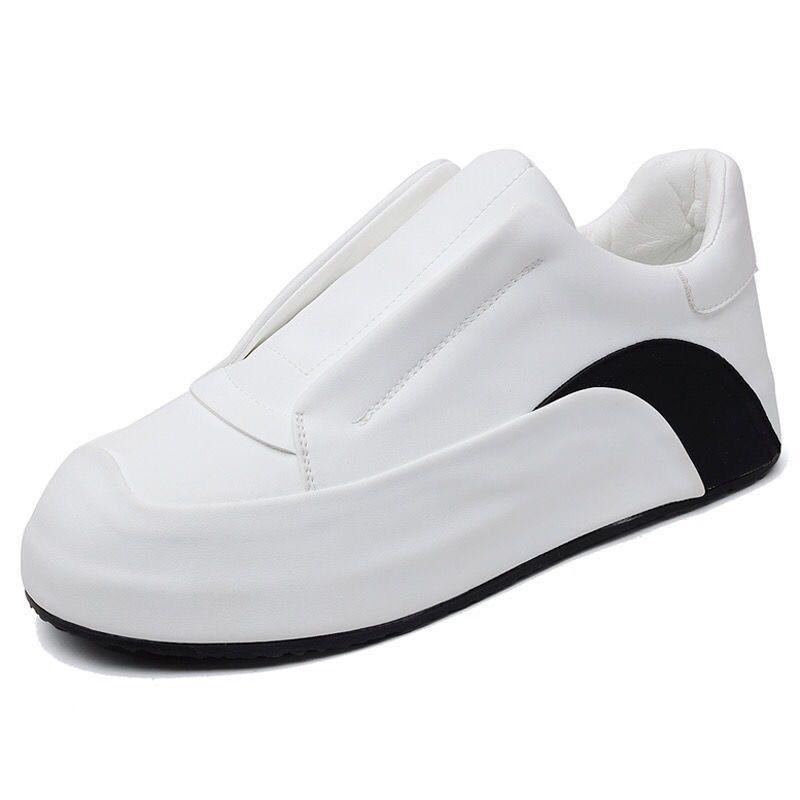 Zapatillas Casual Transpirables de Cuero Genuino sin Cordones para Correr