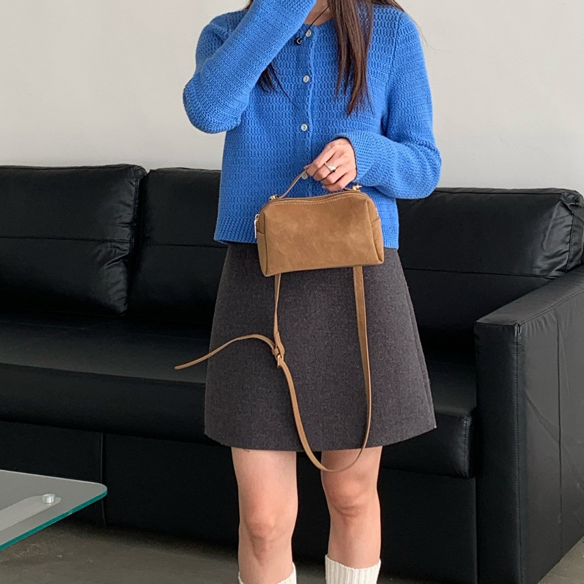 Bolso retro pequeño cuadrado bandolera