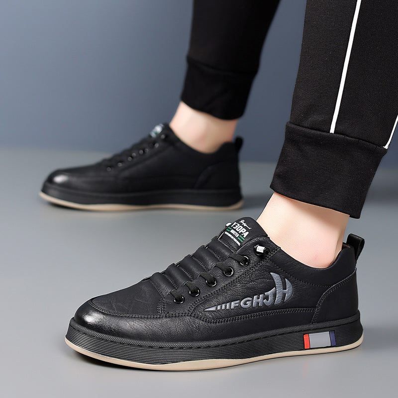 Nuevos zapatos de cuero informales y transpirables para hombre que combinan con todo