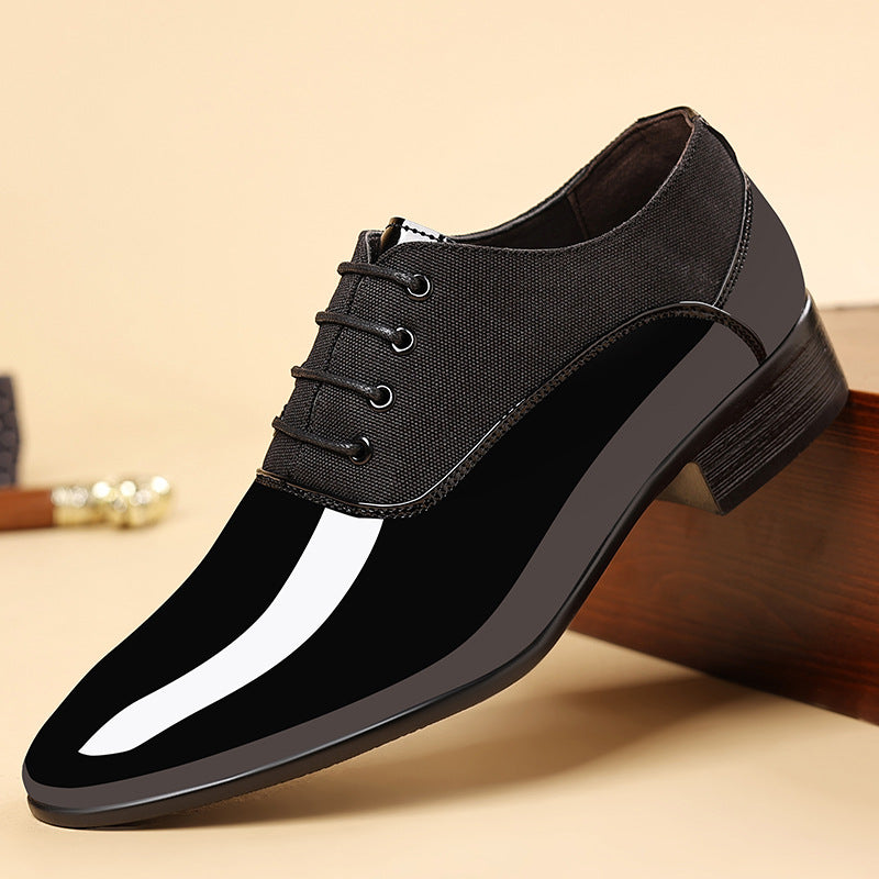 Zapatos de Suela Blanda con Superficie Brillante para Hombre