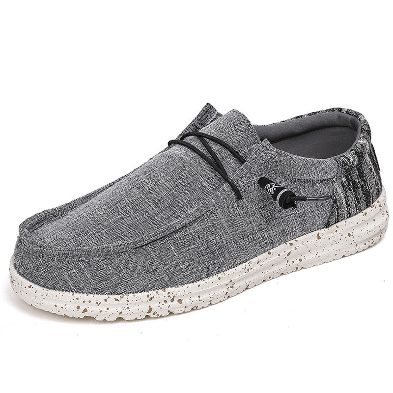 Zapatillas de lona informales transpirables con retales para hombre