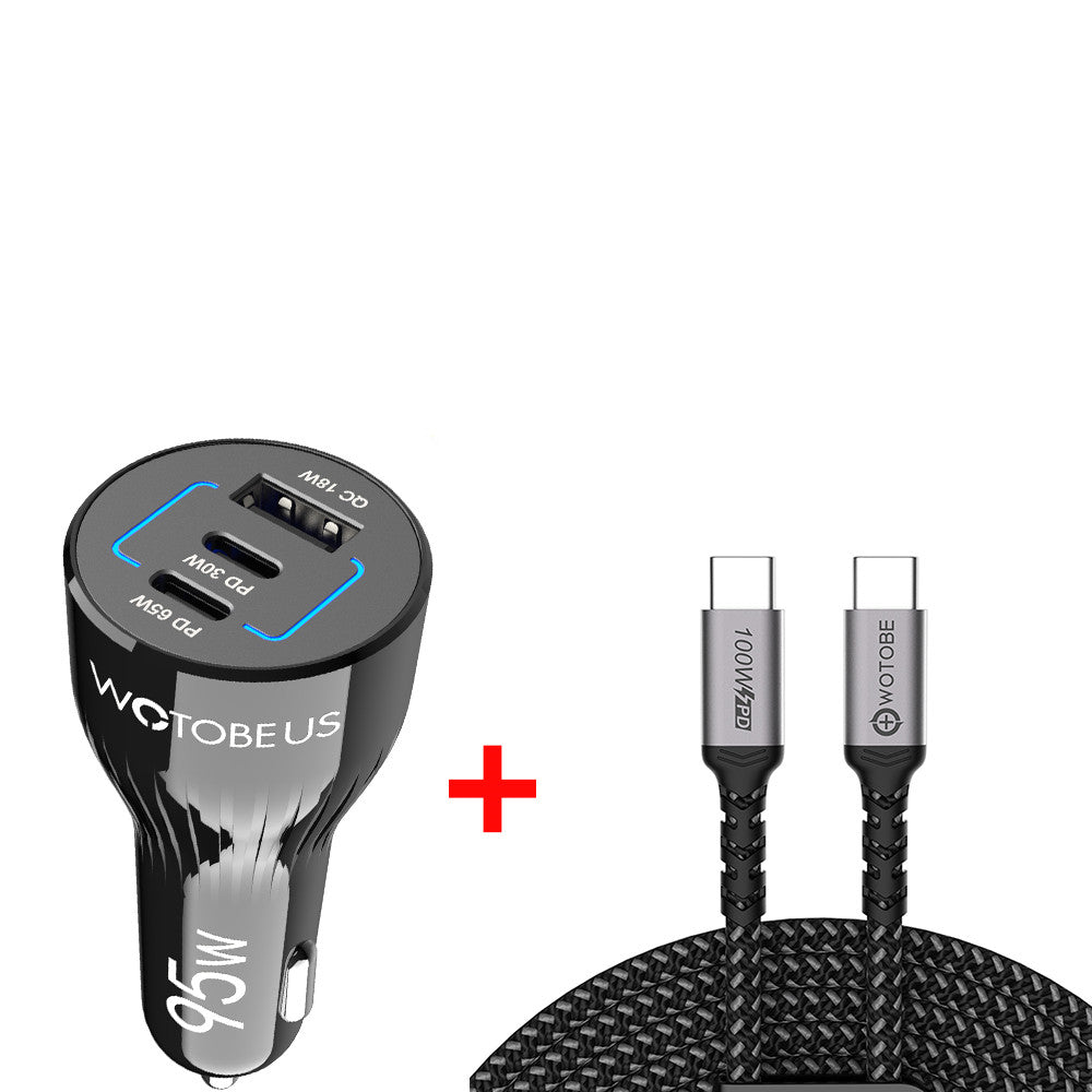 Cargador de coche multifunción de viaje de carga rápida para portátiles, tabletas y teléfonos móviles