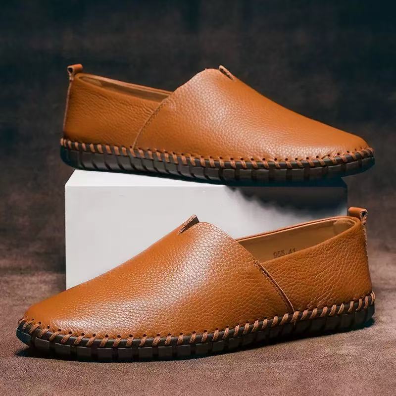 Zapatos de conducir informales, de moda, sin cordones, de corte bajo y transpirables para hombre