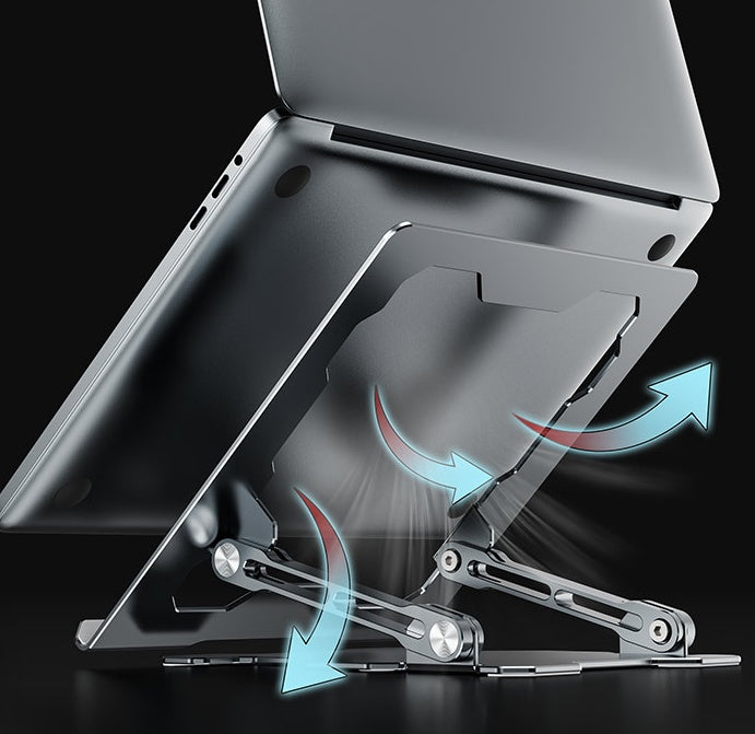Soporte ajustable para computadora portátil Soporte portátil para computadora de aleación de aluminio Elevador para computadora portátil Soporte compatible para computadora portátil