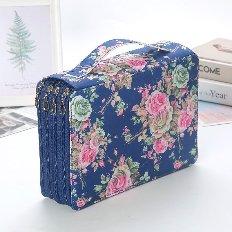 200-Compartment High-Capacity Art Student Tote Bag