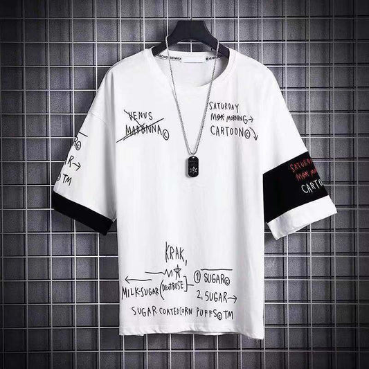 Mens Loose-fitting Japanese-style 34-sleeve Shirt For Spring And Summer