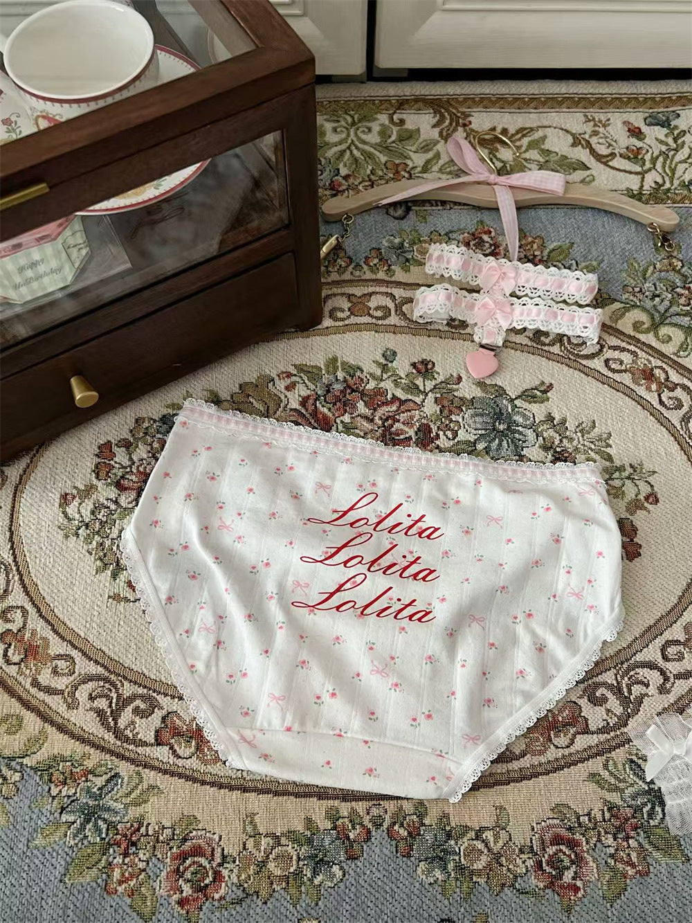 Tangas retro florales bonitos de estilo francés para mujer