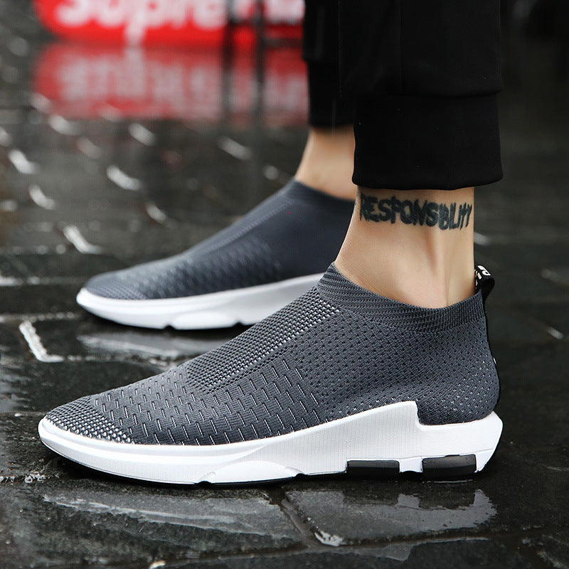 Zapatos de calcetín altos elásticos de talla grande para hombre