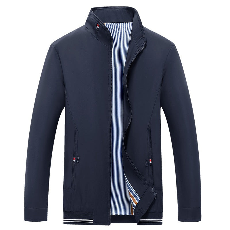 Middle-aged Dad-style Stand-up Collar Jacket Men's Clothing