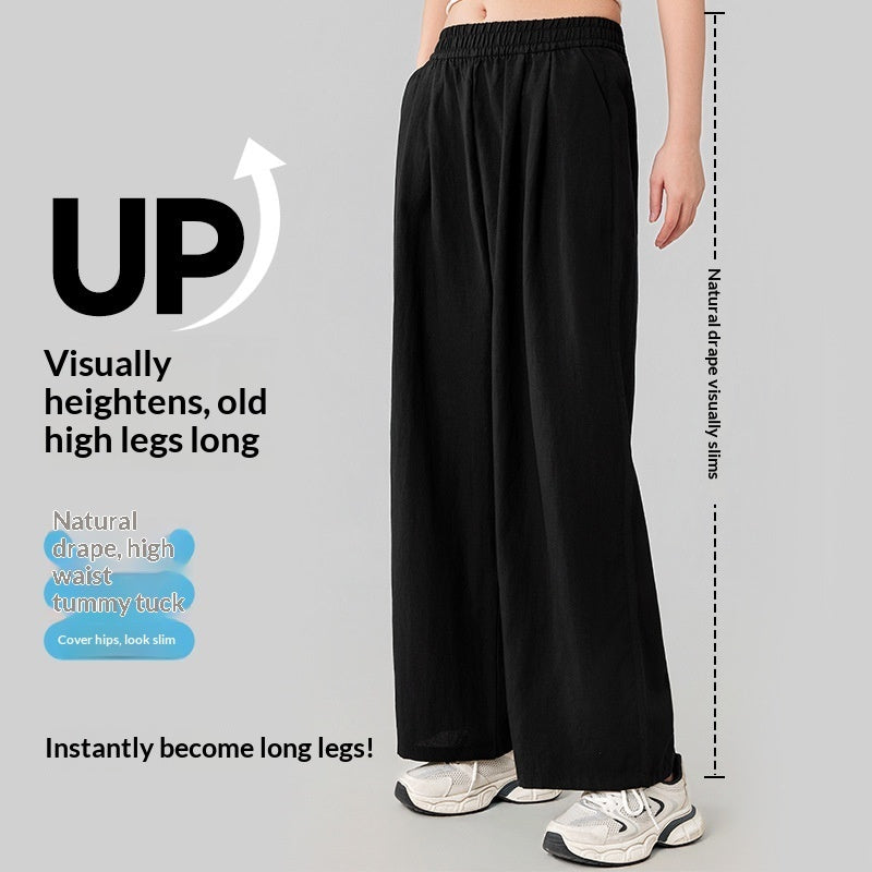 Pantalones de entrenamiento de talle alto, que realzan la figura, elásticos, refrescantes y transpirables