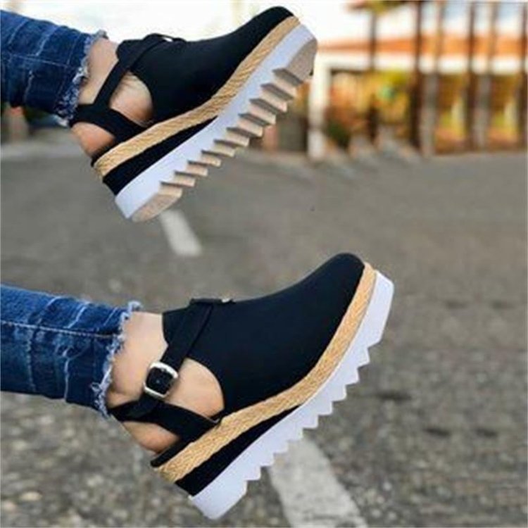 Sandalias de cuña de tallas grandes