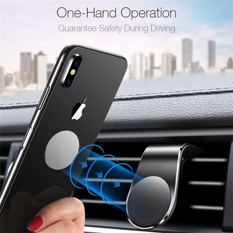 Soporte magnético para teléfono de coche con imán de ventilación, soporte magnético giratorio de 360 grados de metal para ventilación de coche, soporte de GPS para coche