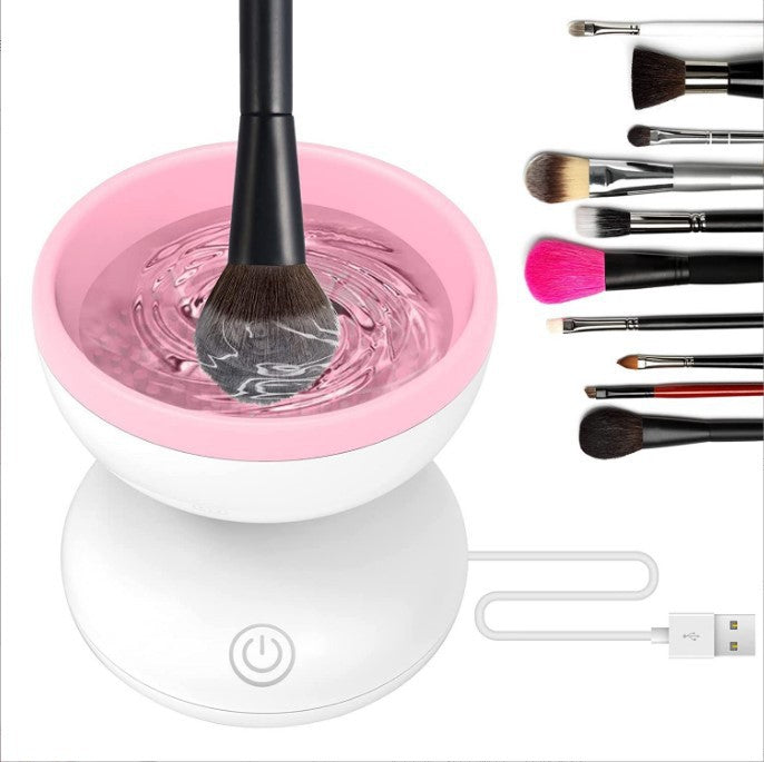 Máquina Limpiadora de Brochas de Maquillaje Eléctrica Portátil Automática USB Herramientas de Limpieza de Brochas Cosméticas para Todos los Tamaños de Juegos de Brochas de Maquillaje de Belleza