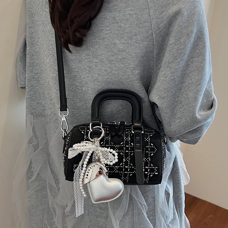 Bolso cilíndrico tote estilo coreano, minimalista, versátil y de nicho