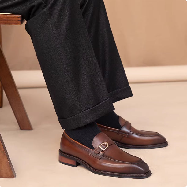 Zapatos casuales de cuero genuino para hombre para exteriores